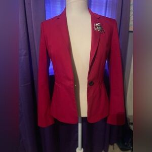 Express Vibrant Burgundy Blazer